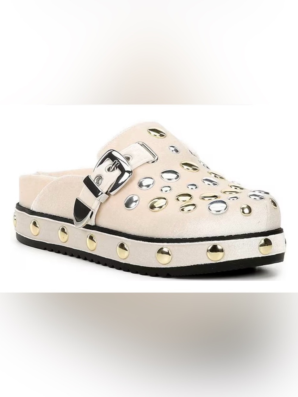 Gianni Binni Oddie Velvet Studded Platform Clogs Brand new - No Box SZ 7.5